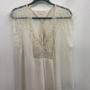 Cream Lace Blouse